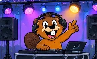 Majava DJ:nä juhlissa
